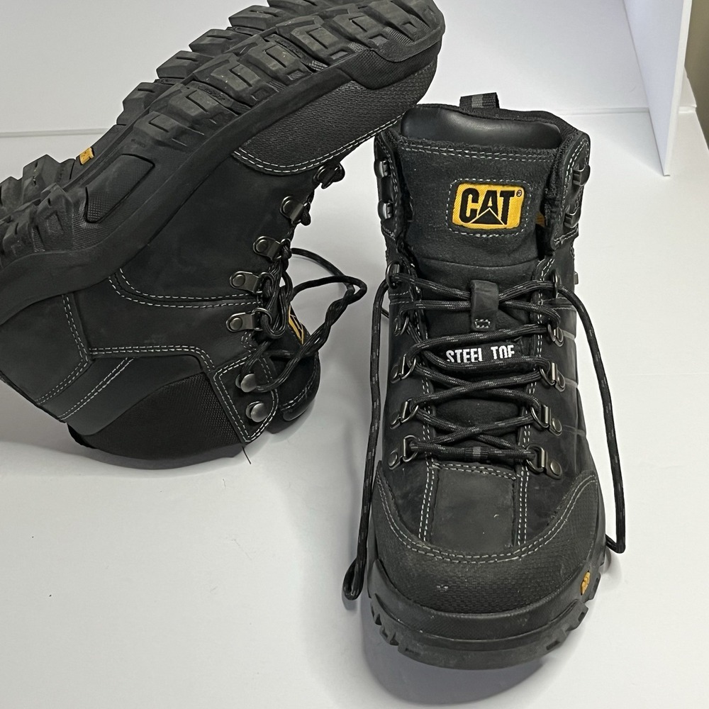 CAT P90936 Steel Toe Waterproof Work Boots ASTM F2413-18 EH Men's Size 10